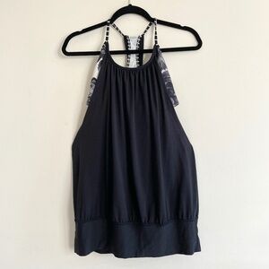 Lululemon Womens Athletic Tank Top 10 Yoga Built In Sports Bra Racerback Bloom